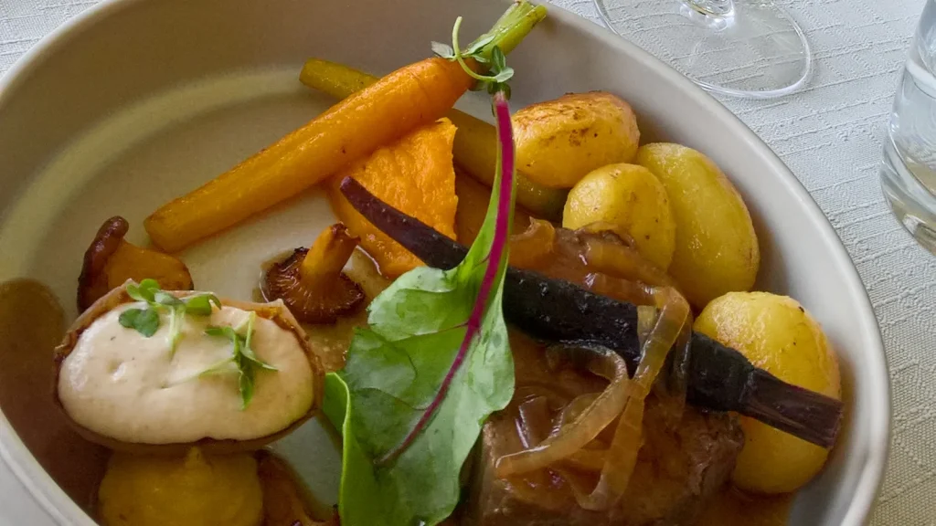 Dish from the restaurant “Le brioude”, “Toqués d’Ardèche”