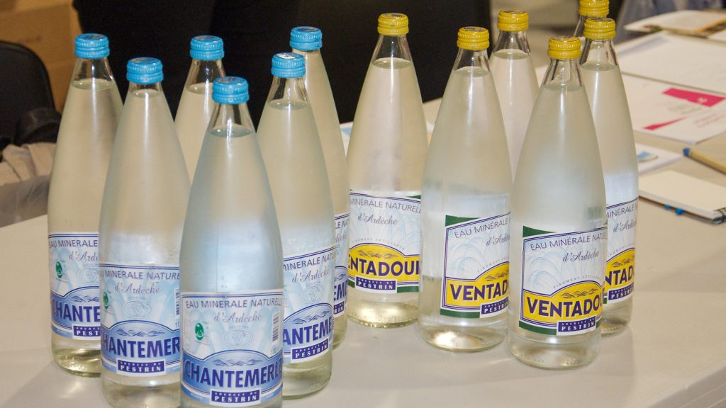 “Chantemerle” and “Ventadour” two of the mineral waters of Ardèche