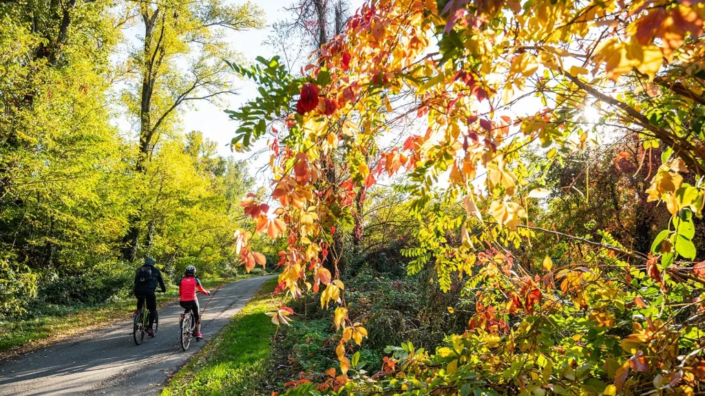 vélo sur la Viarhona autour de Beauchastel