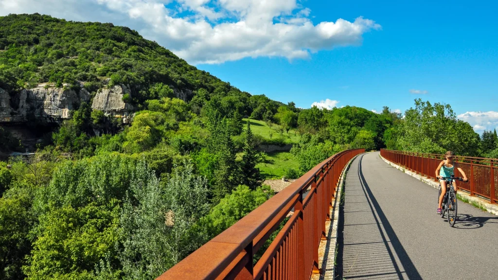 voie douce de la Payre Ardèche vers Privas