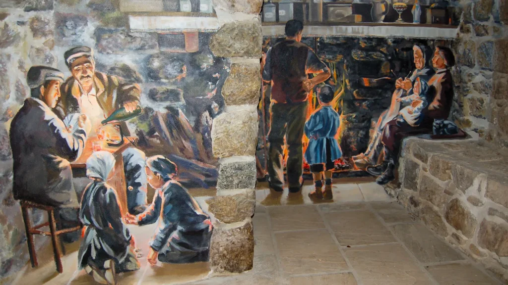 Fresque murale du village de caractère de Meyras