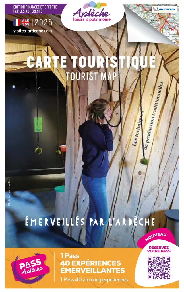 La carte touristique de l'Ardèche