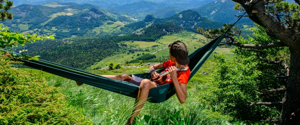 Détente à la croix de Boutières, au printemps