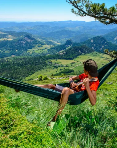 Détente à la croix de Boutières, au printemps