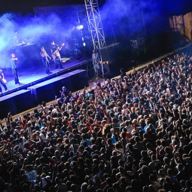 Groupe de musique lors d'un concert