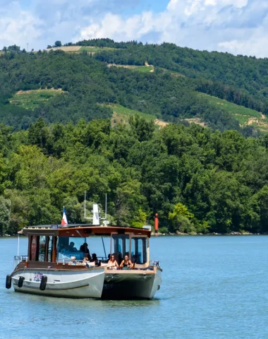 Croisière avec les canotiers du rhône à Tournon-sur-Rhône